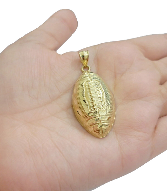 10k Yellow Gold Charm Pendant American Football Men's REAL 10KT , FREE SHIPPING