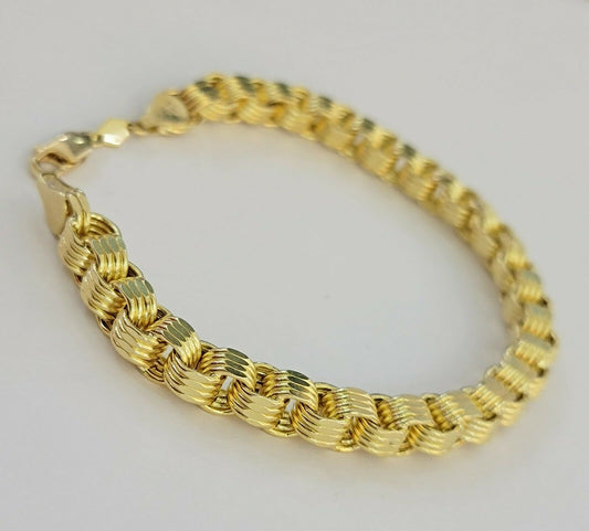 REAL 10k Gold Bracelet Byzantine Box 9" 6mm 10 kt Yellow Gold Men's Genuine 10kt