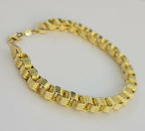 REAL 10k Gold Bracelet Byzantine Box 9" 6mm 10 kt Yellow Gold Men's Genuine 10kt