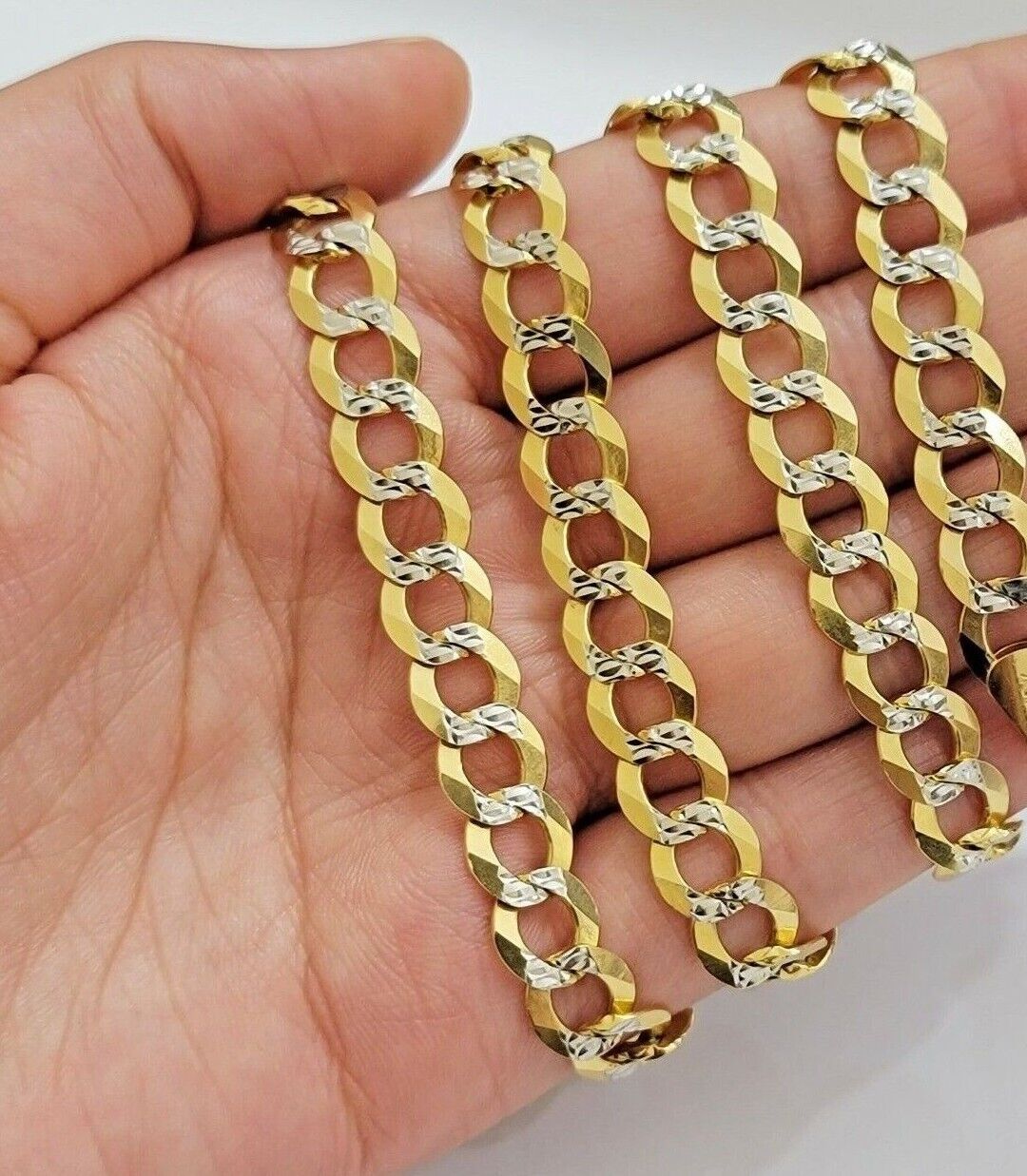 14k Yellow Gold Necklace Chain Cuban Curb Link 9mm 24