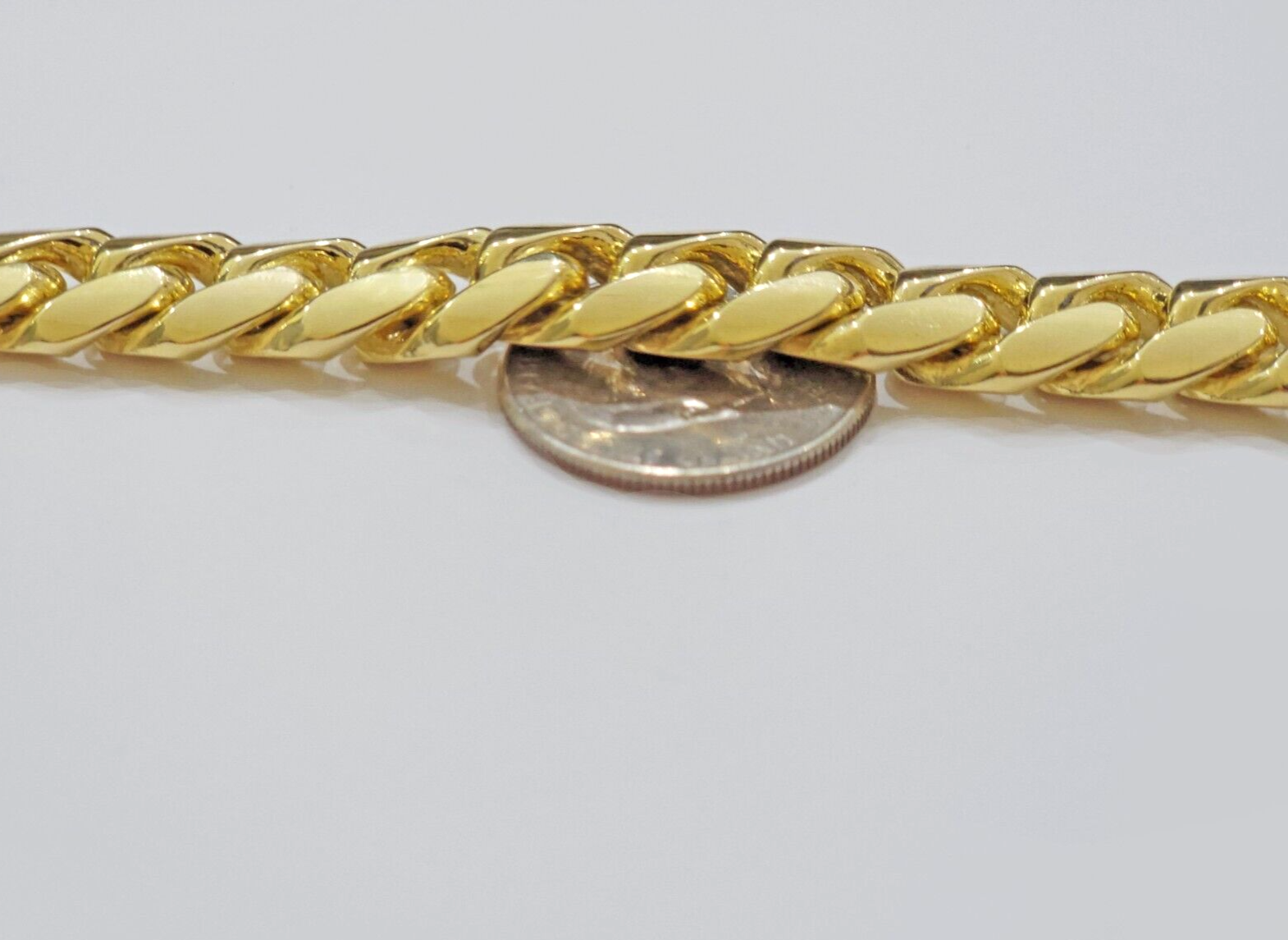 14k Solid Gold bracelet Miami Cuban Link 9 Inch 13mm Mens REAL 14 KT SOLID HEAVY
