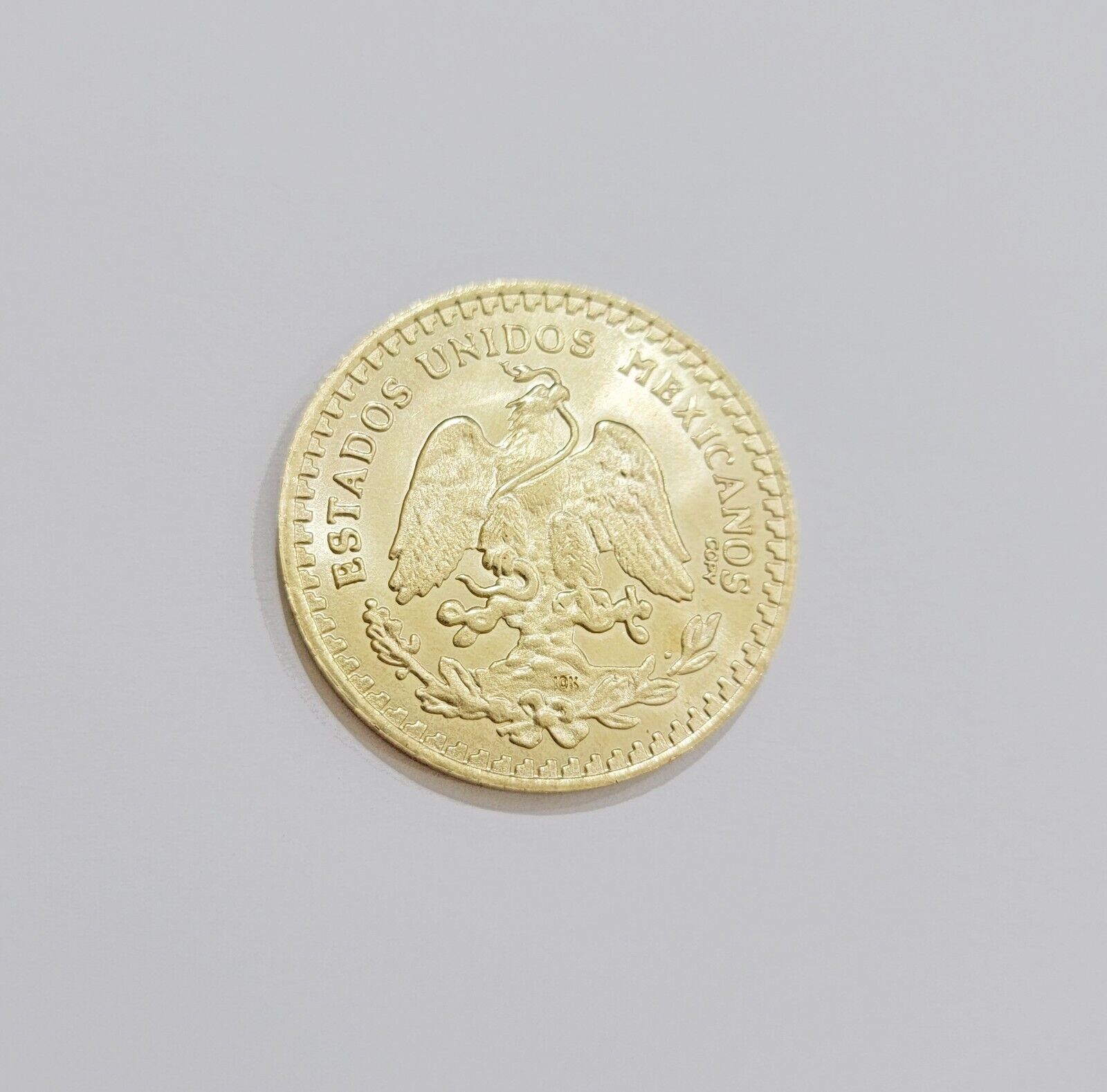 1947 Mexican Centenario 50 Gold Pesos Copy Coin Solid 10k Yellow Gold Centenaro