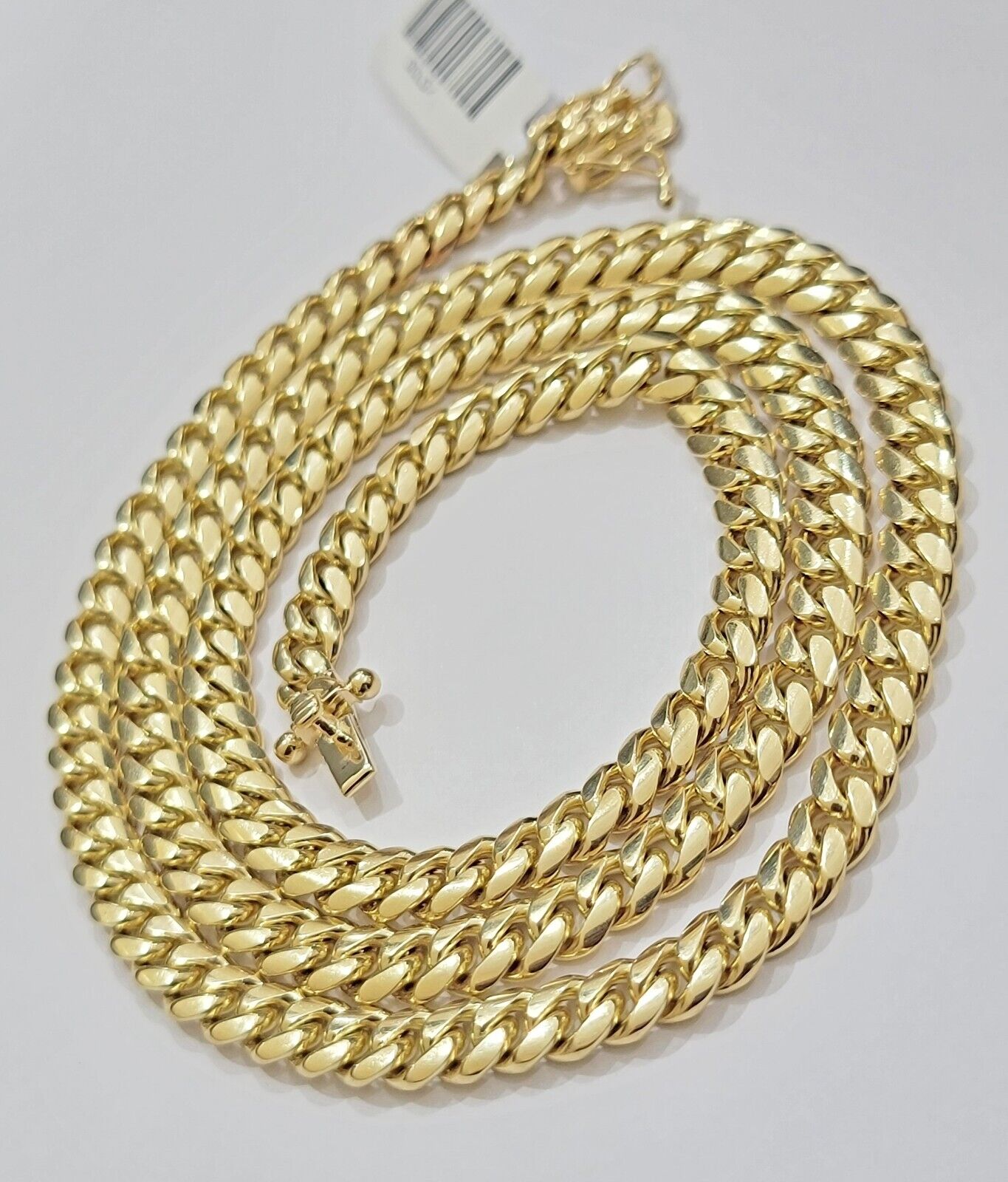 14k Yellow Gold Chain Necklace Miami Cuban Solid Link 6mm 20"- 30" REAL 14KT Men