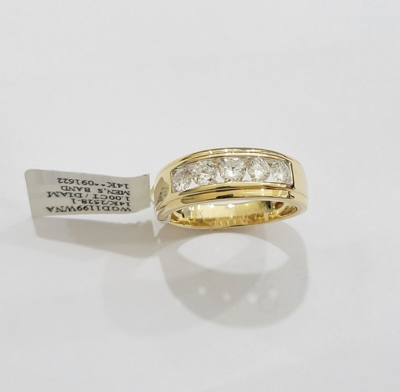Real 14k Gold 1CT Natural Diamonds Band Mens Wedding Engagement Anniversary Ring