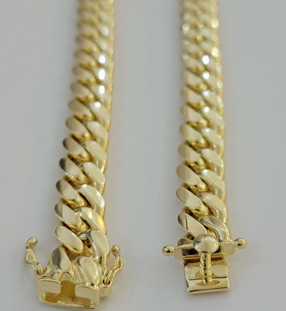 11mm Enamel Cuban Link Necklace Chain