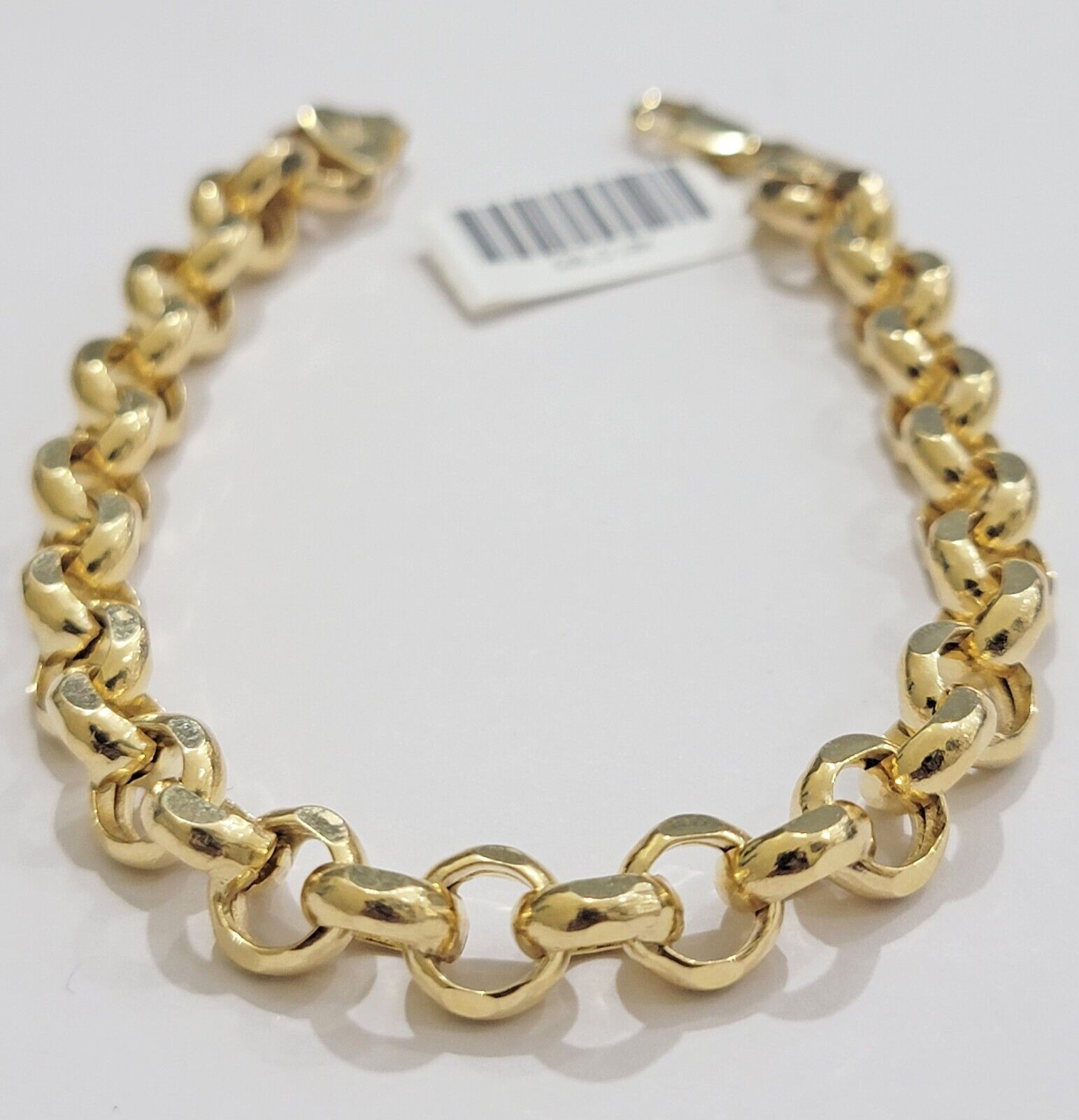 Real 10k Bracelet Rolo 8mm Circle Link 9