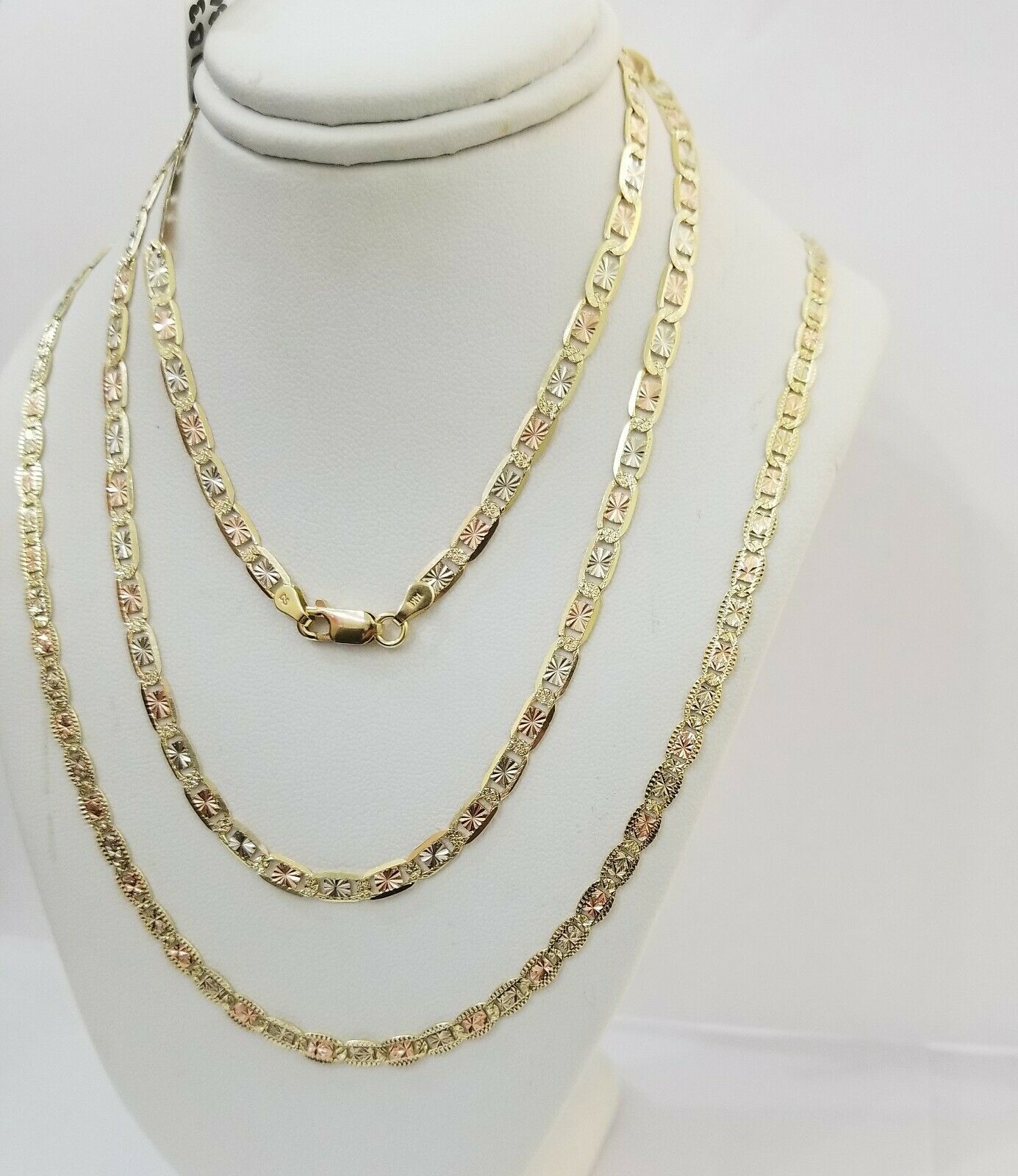 REAL 14kt Gold Necklace Ladies Chain 2mm 3mm 4mm 18"-26" Diamond Cuts Women