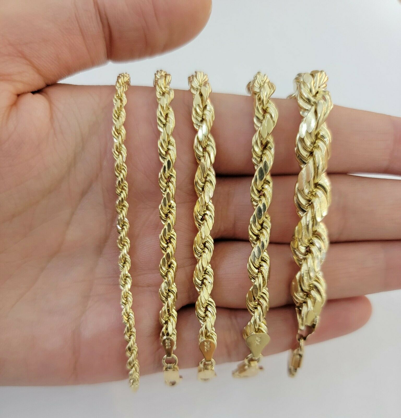 10k Yellow Gold Rope bracelet 7