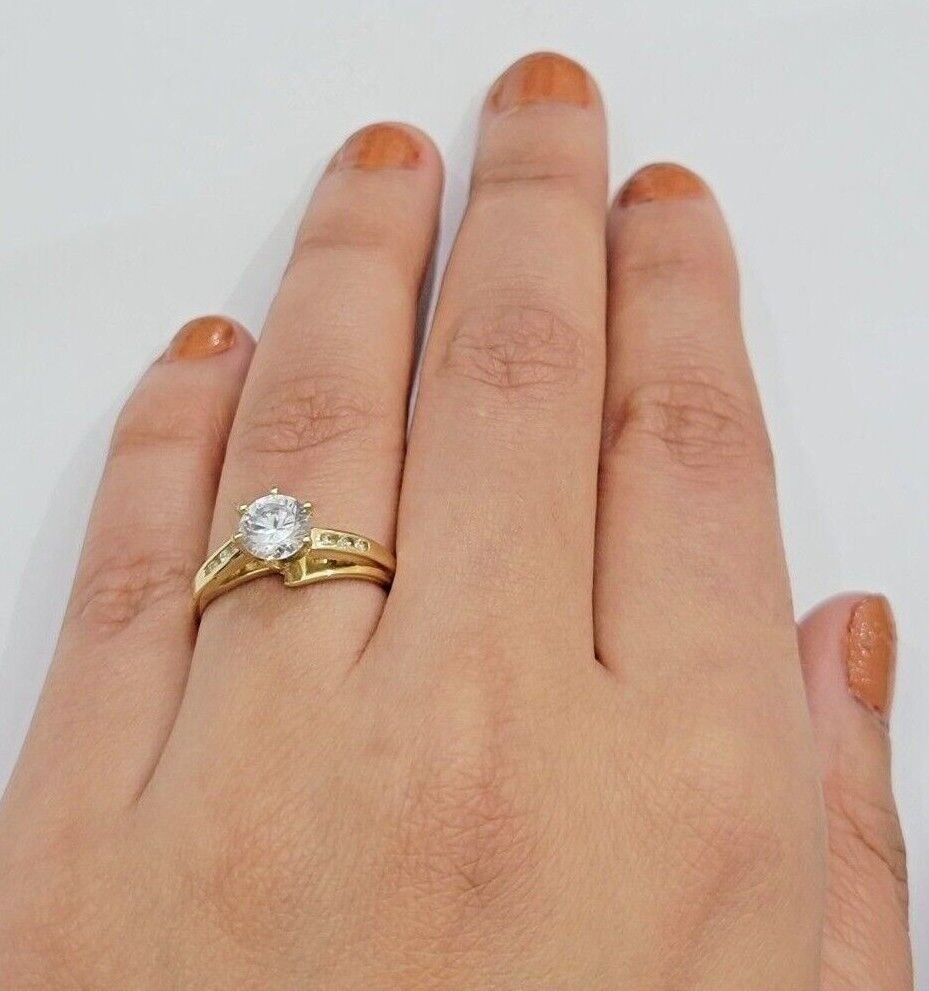 10k Yellow Gold Ladies Ring Wedding Band Engagement Round New Casual Style SALE