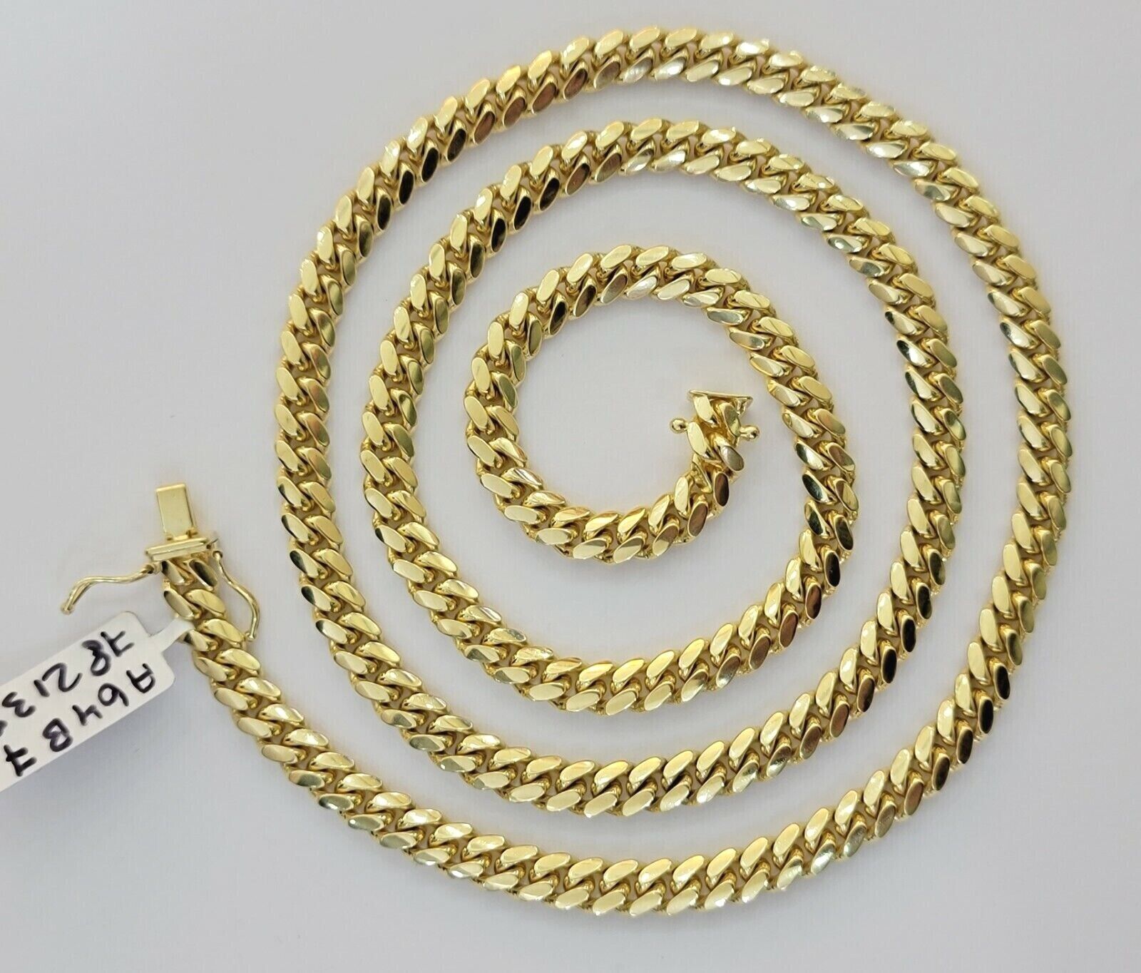 Real 14k Gold Chain Necklace Miami Cuban Link  28 Inch 6mm Mens Heavy SOLID 14KT