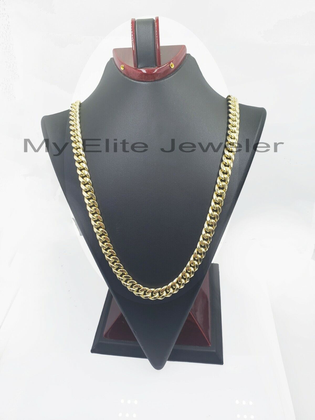 14k Yellow Gold 10mm Chain Miami Cuban Link Necklace 22" Men's Real 14 KT Gold