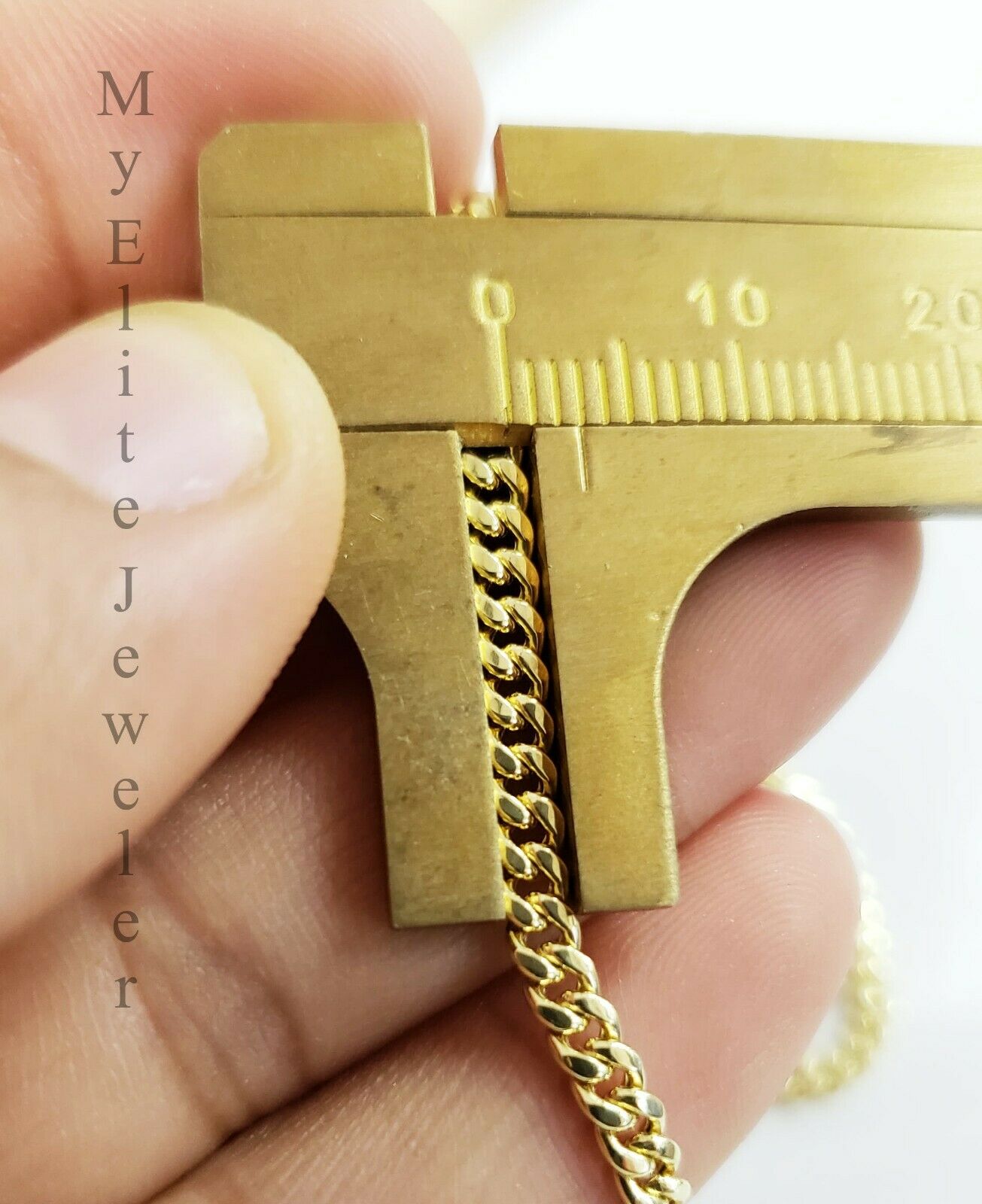 10k Yellow Gold Cuban Chain Diamond Initial P Charm Alphabet 0.29CT Diamond REAL