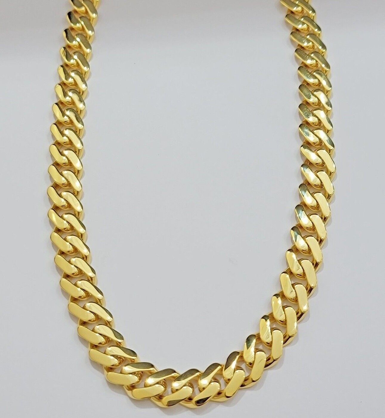 10k Yellow Gold Miami Cuban Royal Monaco Link Chain 9mm Necklace 20-28" REAL10kt