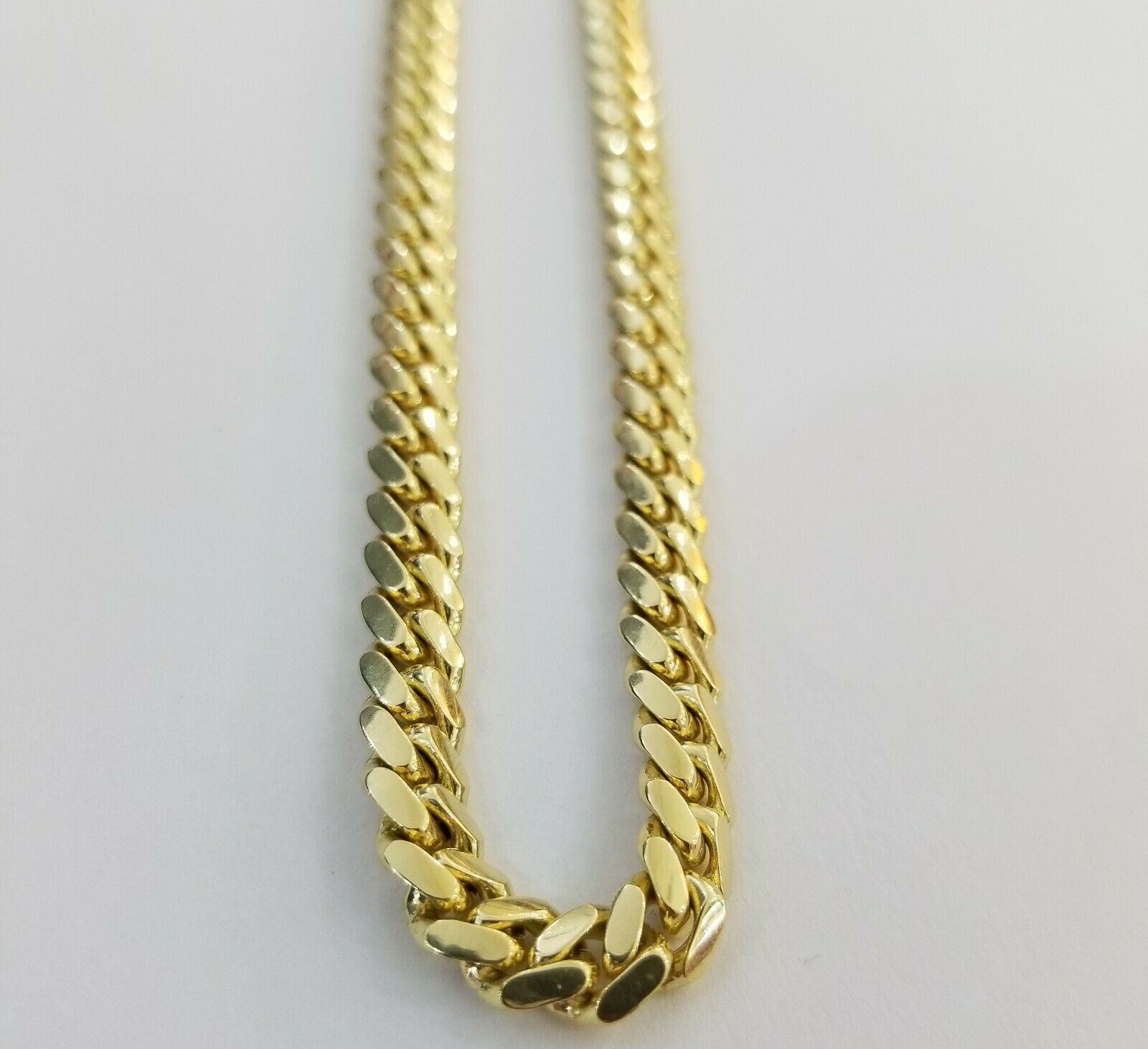 Solid 10k Gold Miami Cuban Solid Links Chain 26