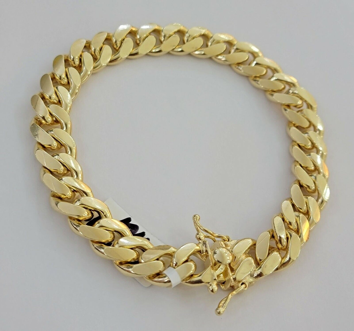 Mens 10k Gold Bracelet 9 Inch Miami Cuban Link 11mm Solid 10KT Yellow Gold REAL