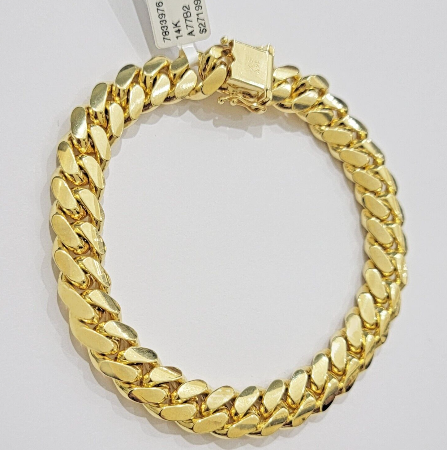 Real 14k Gold Bracelet 10mm 8.5 Inch Miami Cuban Link Men's 14kt Solid & STRONG