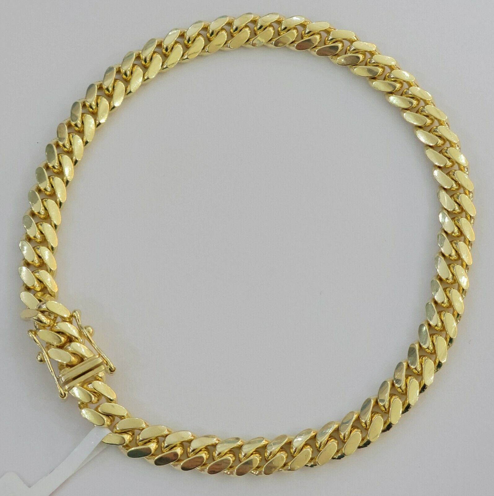 REAL Gold Bracelet 10k Gold 6mm Link 7.5 inch Men Women Miami Cuban Link