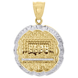 Real 10K Yellow Gold Diamond Cut Apostles Last Supper Pendant 1.5" Inch Charm