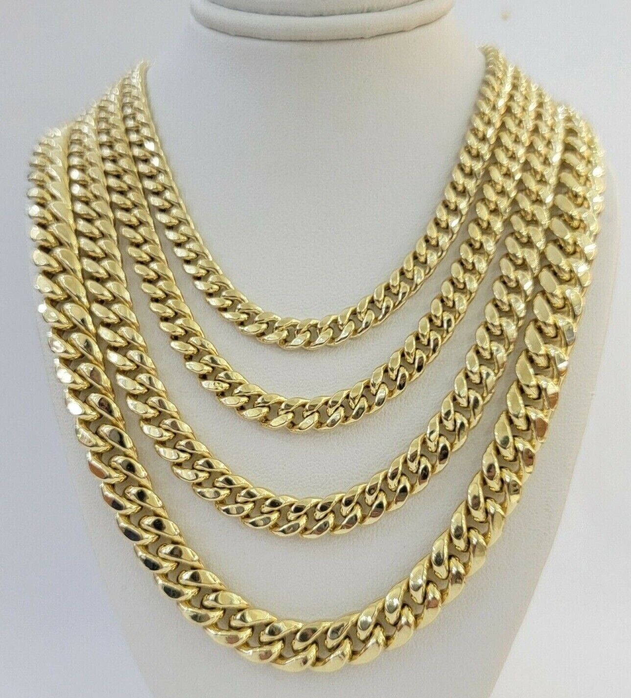 Real 14k Gold Chain 6mm Miami Cuban Link Necklace 22 Inch Men