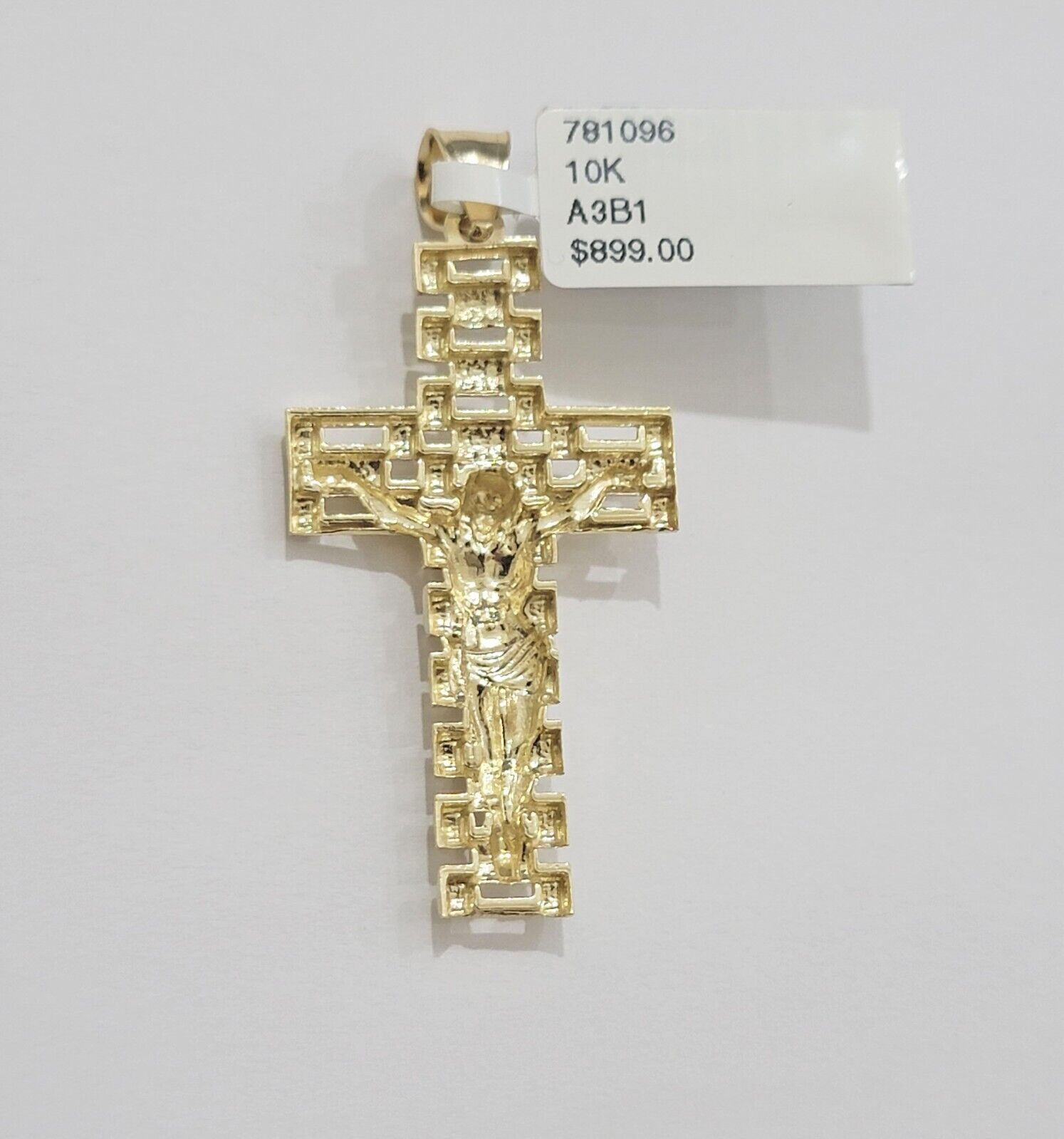 REAL 10k Yellow Gold Chain Cross Pendant Set Miami Cuban Link Necklace 5mm 18-28