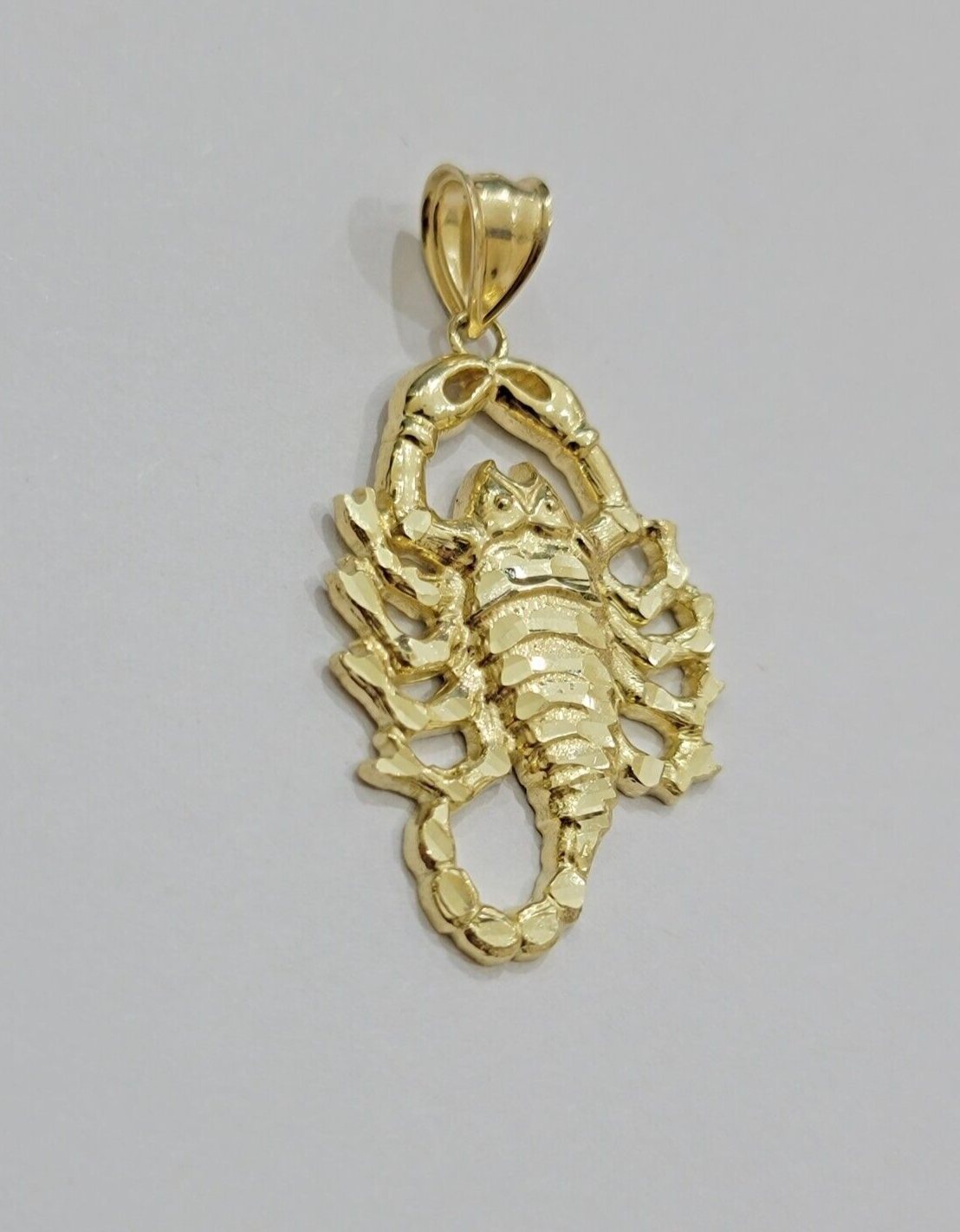 10k Scorpio Charm Pendant 1.8'' Real 10kt Yellow Gold For Chain & Necklace SALE