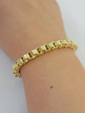 REAL 10k Gold Bracelet Byzantine Box 8" 6mm 10 kt Yellow Gold Men's Genuine 10kt