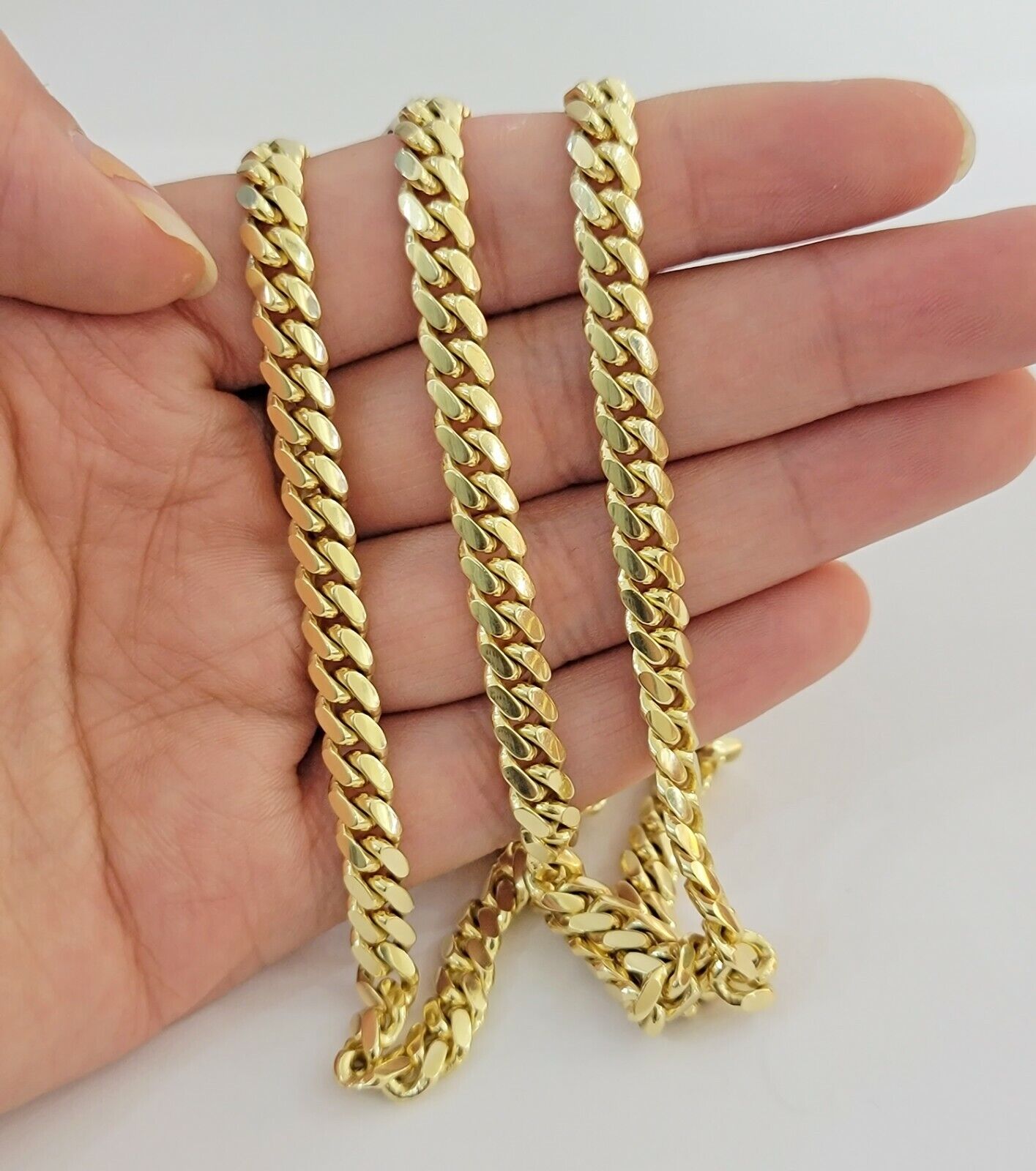 Solid 10k Gold Miami Cuban Link Chain Necklace 6mm 20" Men 10kt Yellow Gold SALE