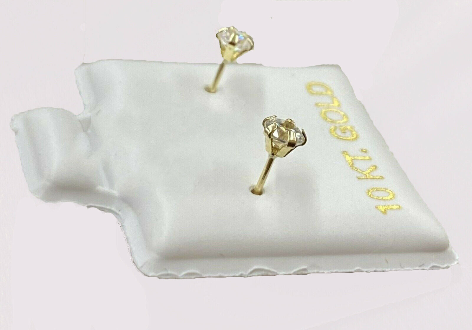 REAL 10kt Gold Stud Earring Mens Women kids Genuine 10k yellow gold with stone