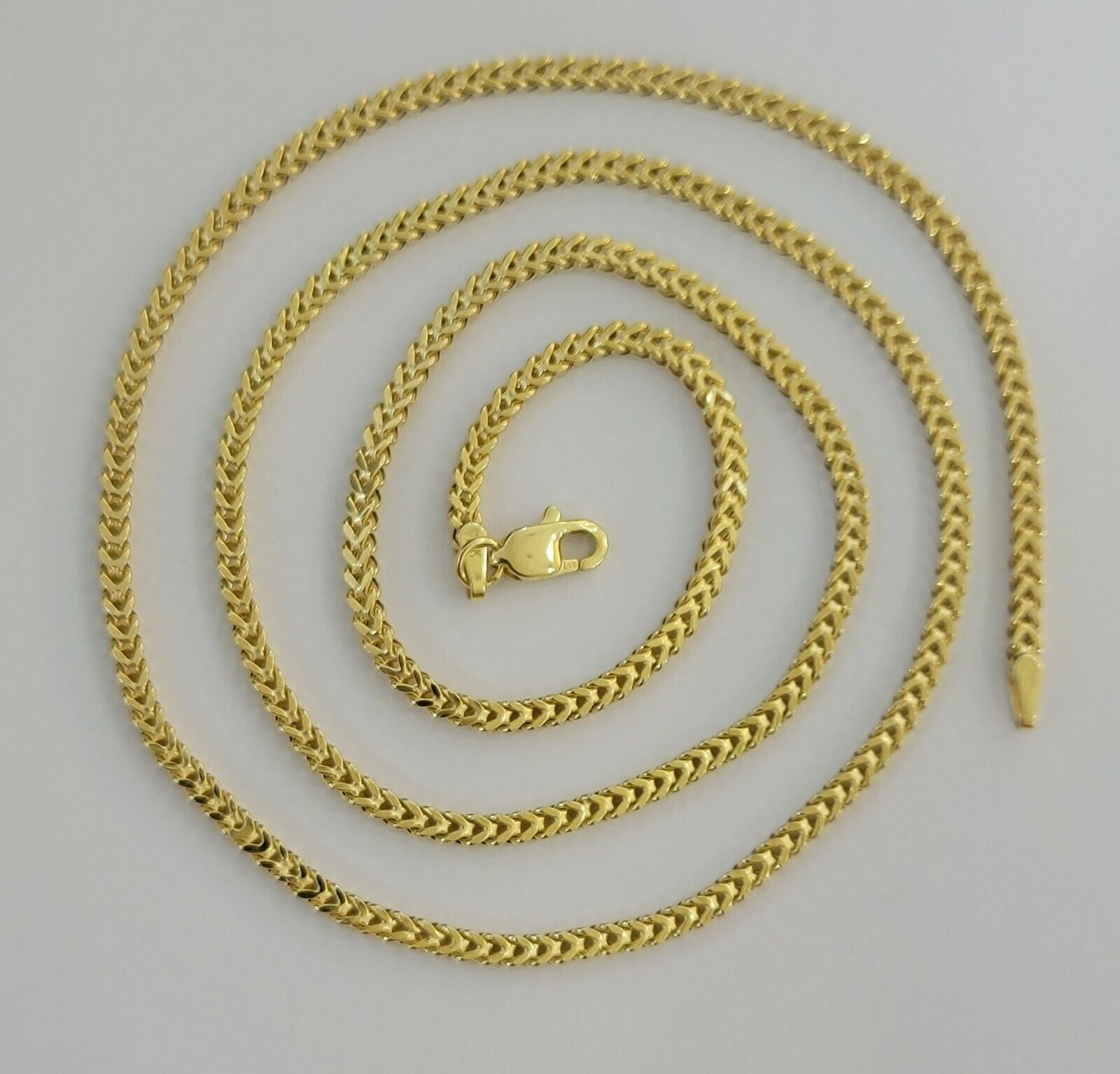 Real 10k Gold Franco chain Necklace 2.5mm 10KT Yellow Gold 16