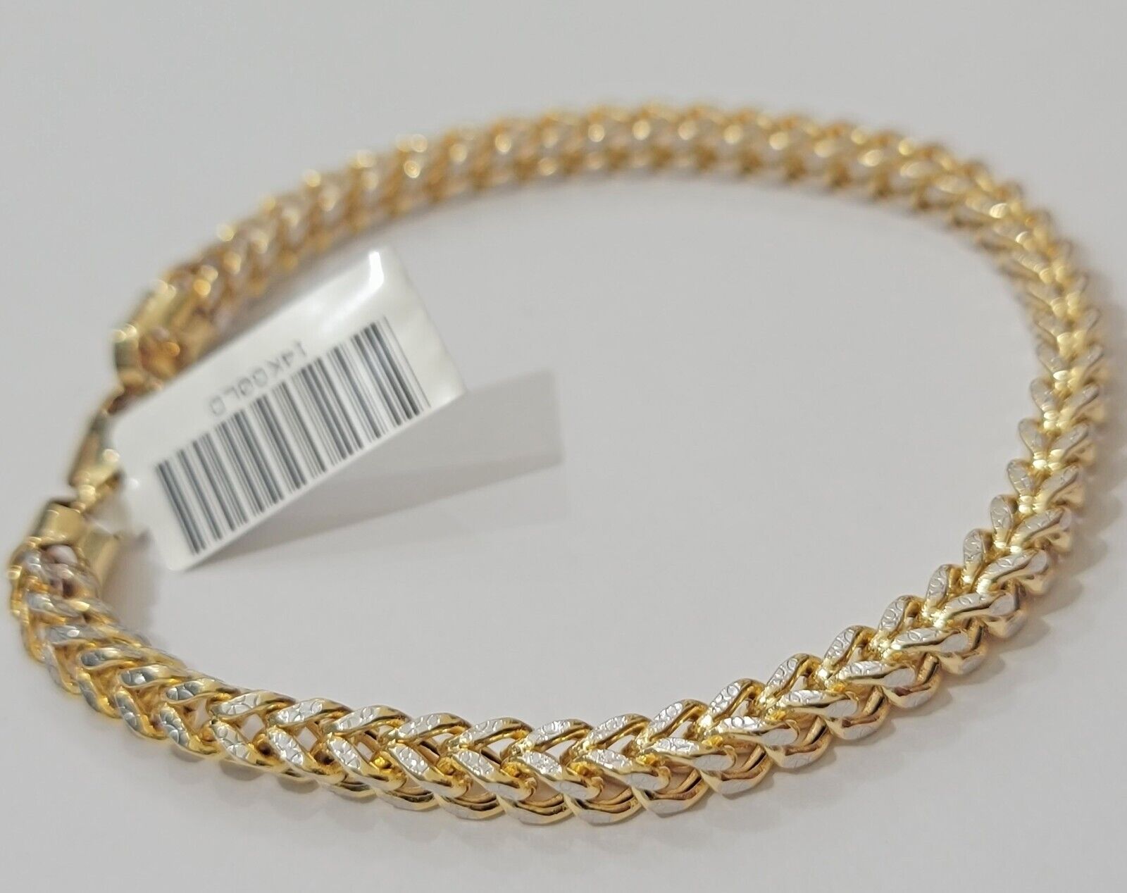 Mens 14k Yellow Gold Franco Bracelet 4mm 8.5