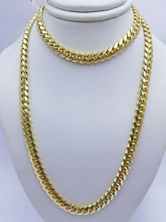 Solid 10k Gold Miami Cuban Solid Links Chain 26" 6mm Men Necklace 10kt Gold REAL