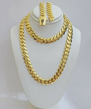 10k Gold Chain Miami Cuban Royal Link 8.5 mm 24" Shiny Plain Necklace, REAL 10KT