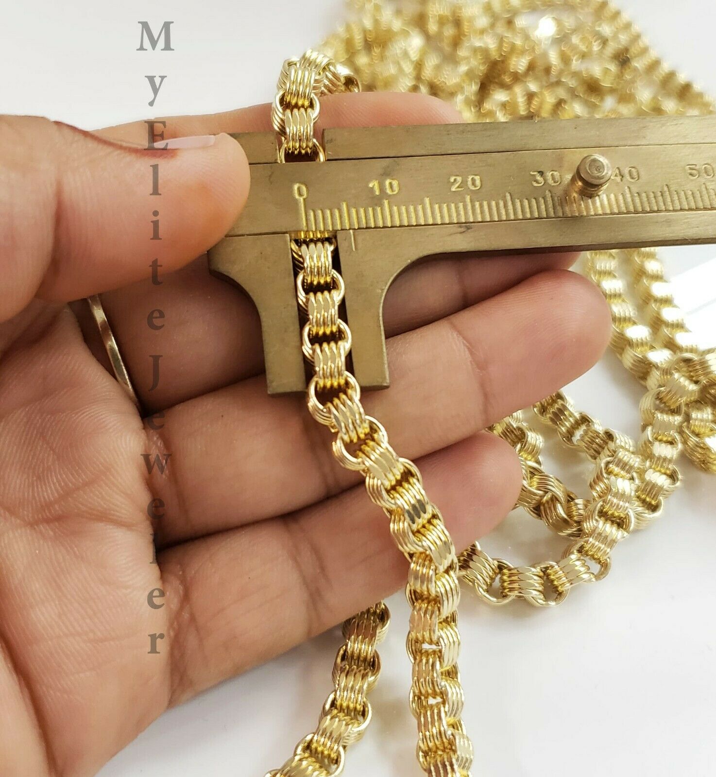 10k Gold Necklace Byzantine Box Chain 6mm 18