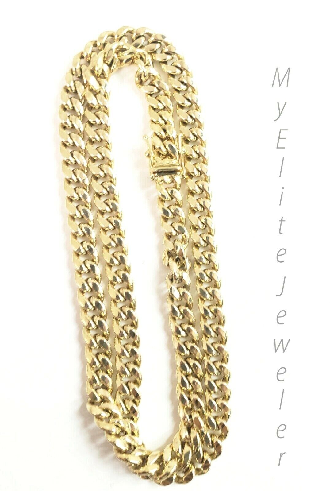 10k Yellow Gold Miami Cuban Link Chain necklace 6mm 26 inch Box Lock REAL 10KT