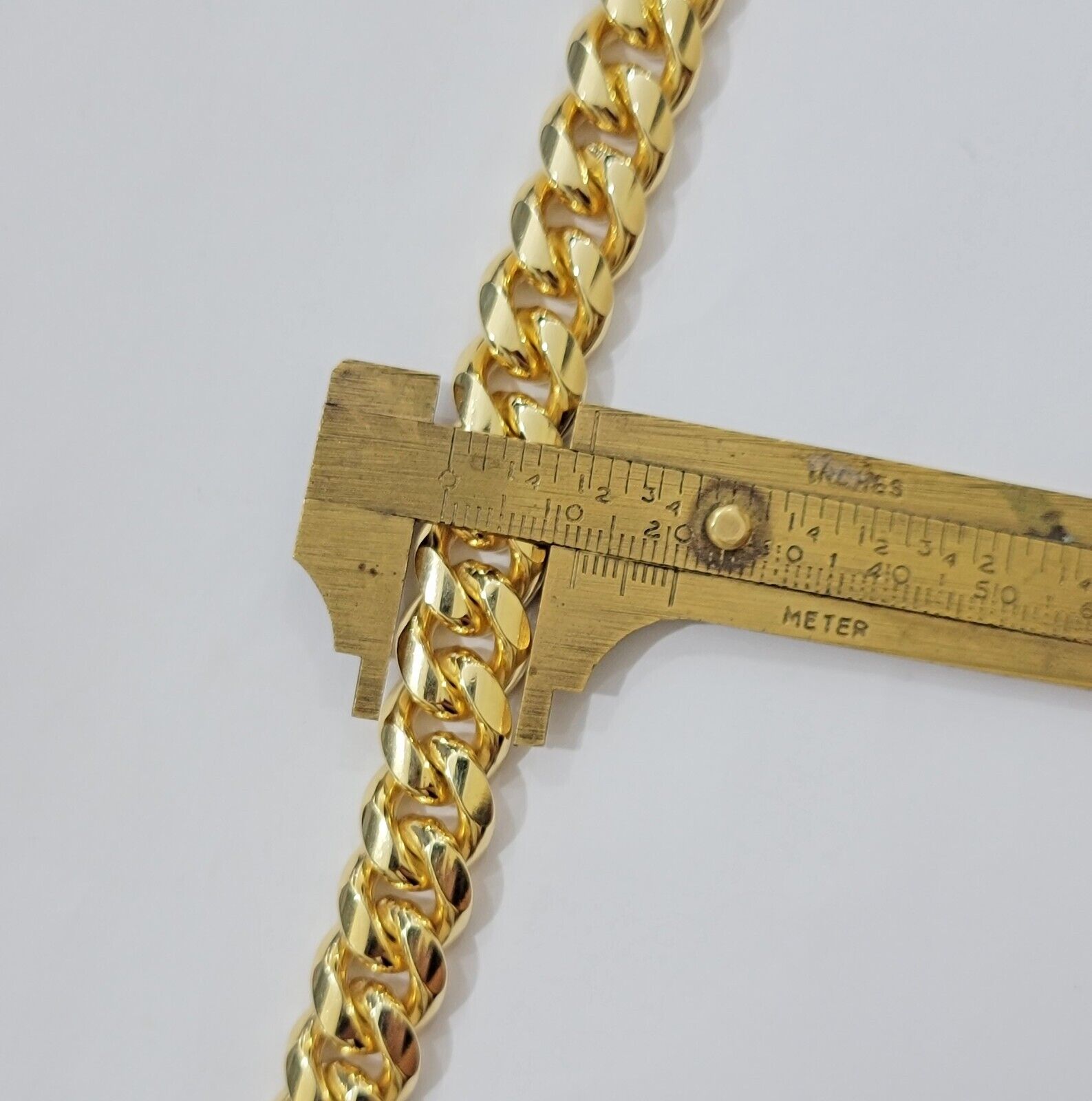 14K SOLID Gold Bracelet Miami Cuban Link Box Lock 9inch , yellow gold –  Globalwatches10