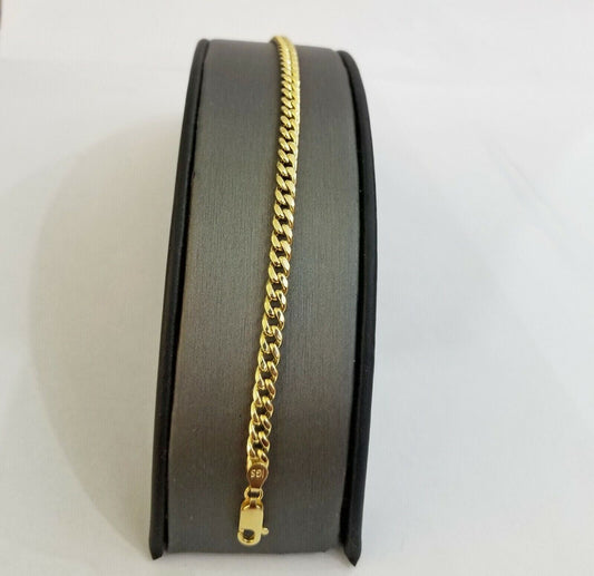 10k gold bracelet 8 Inch 4.5mm Miami Cuban Link With Lobster Lock Men Women REAL