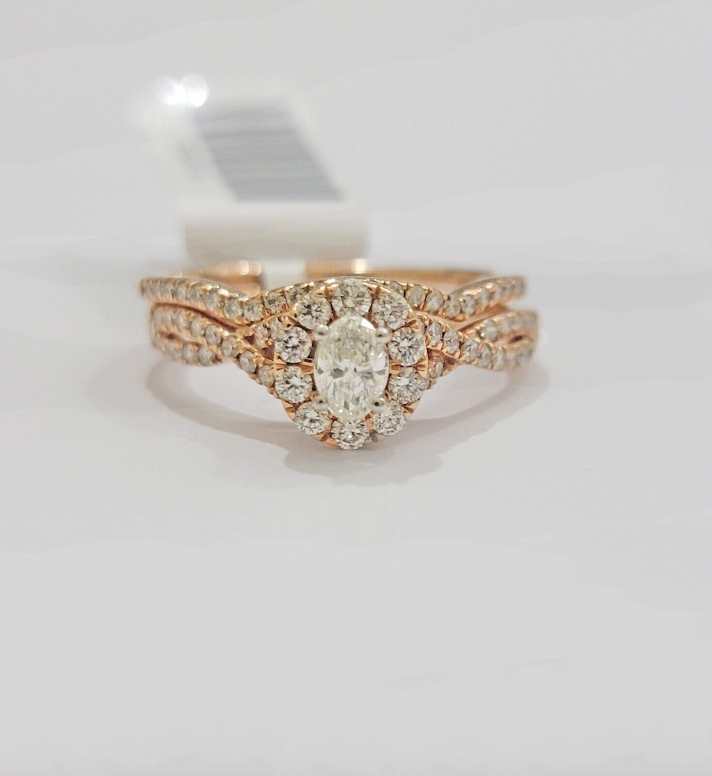 14k Rose Gold Diamond Ring Band Set Ladies Wedding Engagement Solid REAL