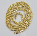 Solid 10k Gold Milano Rope Chain Necklace 26" 4.5mm Men's 10kt Yellow Gold, REAL