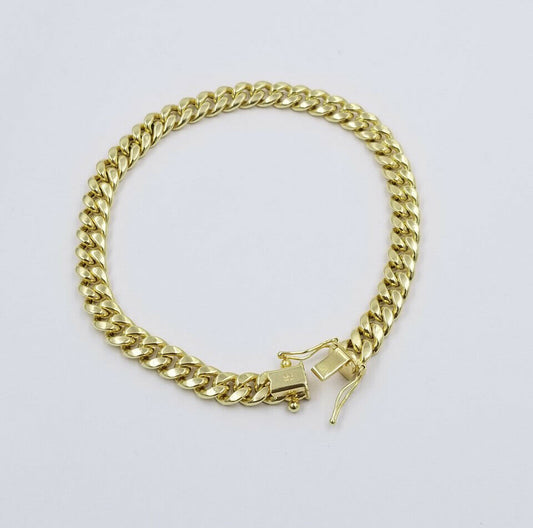 Kids REAL 10k Gold Miami Cuban Link Bracelet 6mm 6" Inch 10KT Yellow Gold Strong