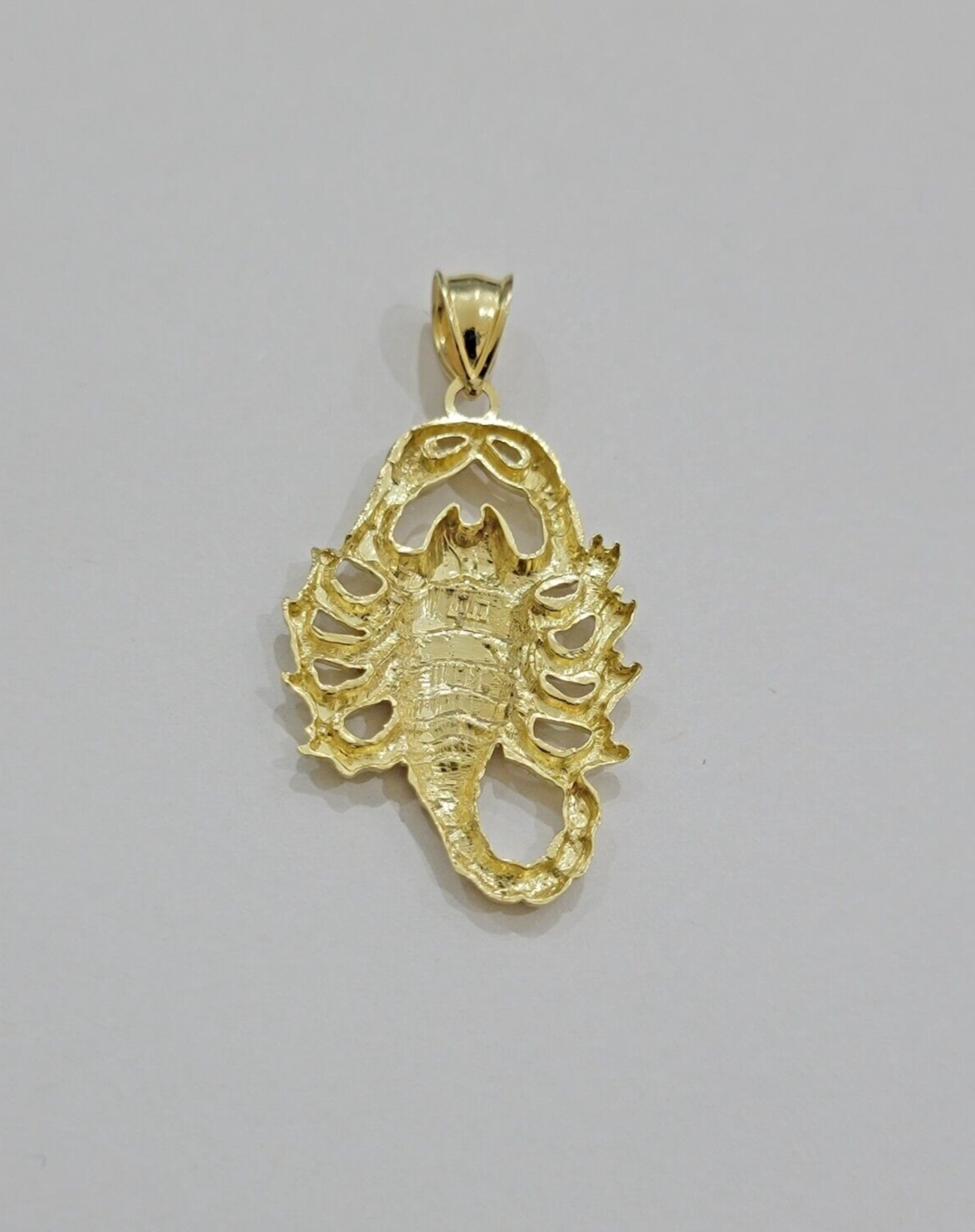 10k Scorpio Charm Pendant 1.8'' Real 10kt Yellow Gold For Chain & Necklace SALE