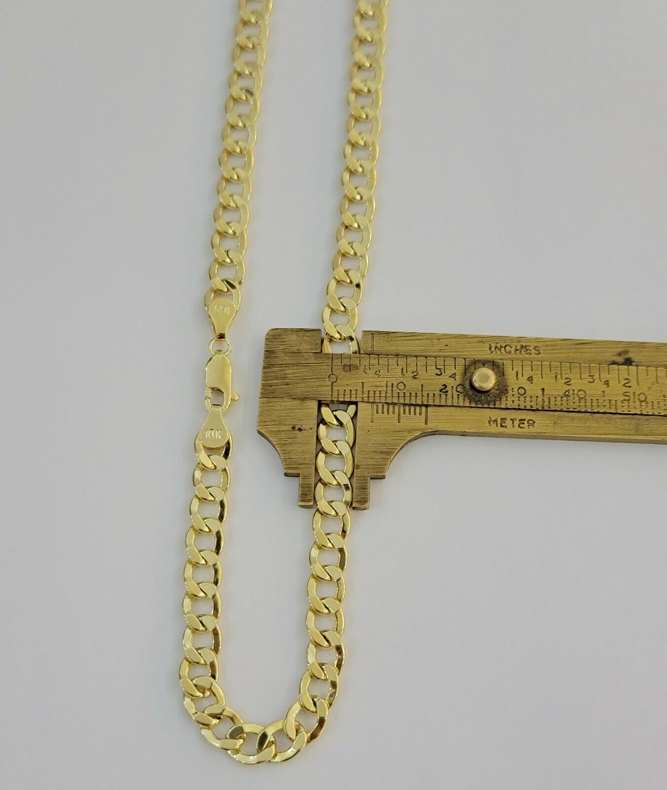 10k Gold Cuban Link Chain Necklace 6.5mm 20" 22" 24" 26" 28" REAL 10kt Yellow Gd