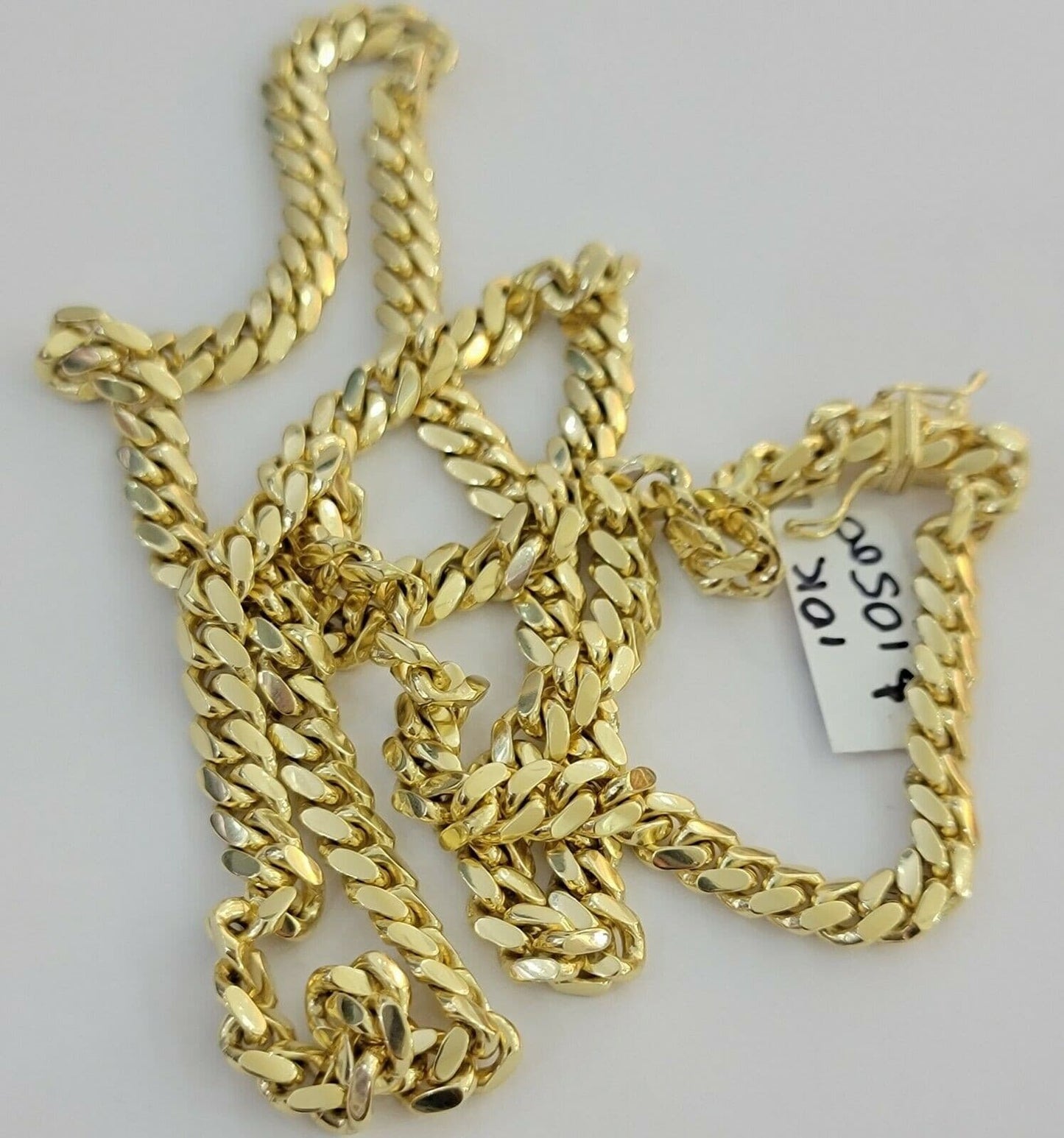 Solid 10k Gold Miami Cuban Solid Links Chain 24" 6mm Men Necklace 10kt Gold REAL