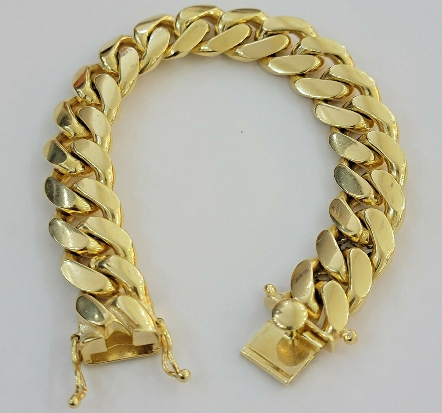 Solid 10k Gold Mens Bracelet Miami Cuban Link 8" 16mm10kt yellow gold THICK,REAL