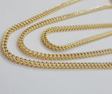 Real 14k Gold Chain Franco 3.5mm Necklace Diamond Cut 20" Short 14kt Yellow Gold