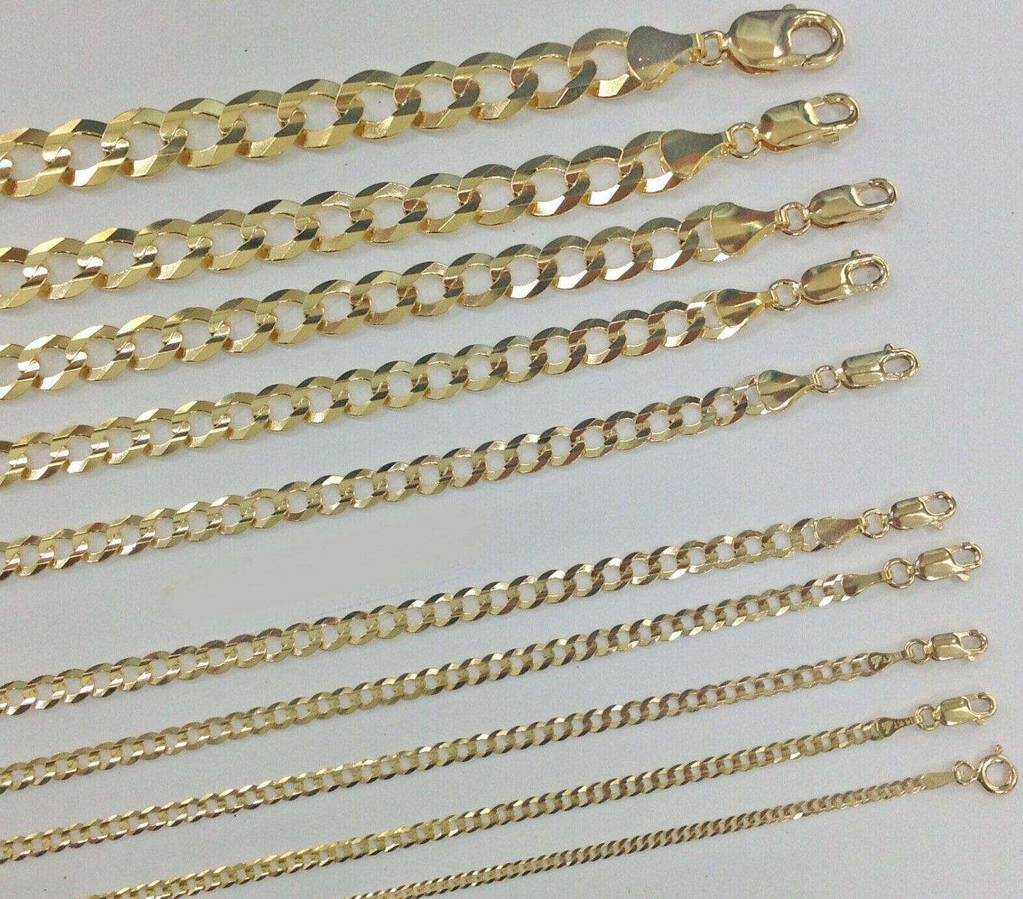 REAL 10K SOLID GOLD NECKLACE MEN /WOMEN CUBAN LINK CHAIN LENGTH 18-30" FREE SHIP