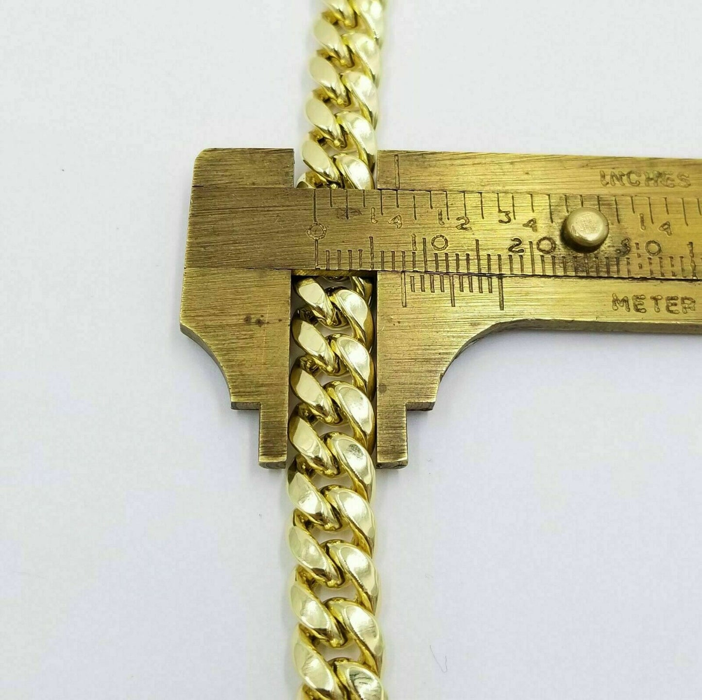 10K Yellow Gold 8mm Real Miami Cuban Link Chain Pendant Necklace Box Lock 18-30"