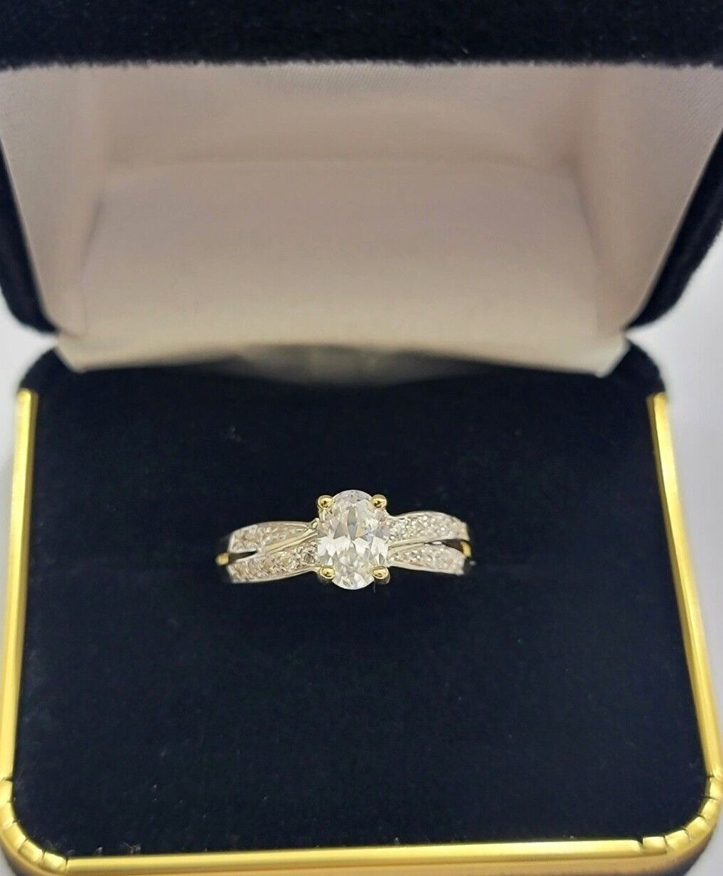 10k Yellow Gold Ladies Solitaire Ring For Womens Casual Band SALE Real Brand New