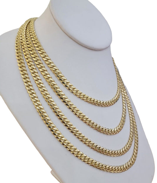 Real 14k Yellow Gold Miami Cuban Link Chain Necklace 6mm 20"- 30" 14kt SOLID