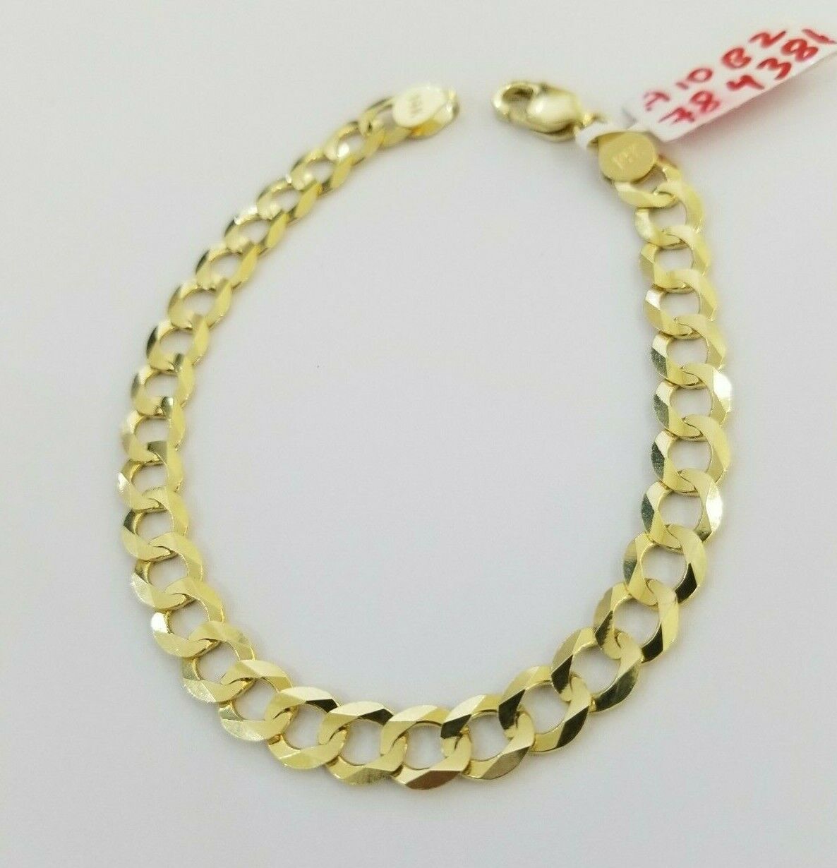 REAL 14k Gold Bracelet Cuban link 8