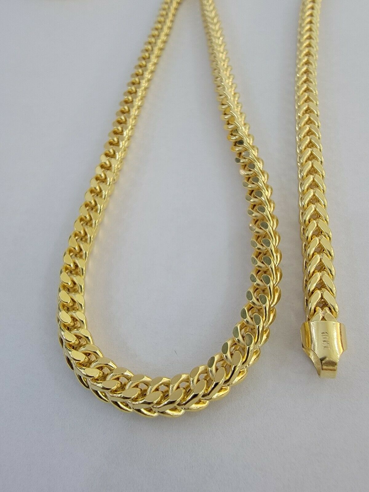 10K Gold Franco Link Chain 26" Necklace 5mm Thick, REAL 10kt Men's STRONG Chain